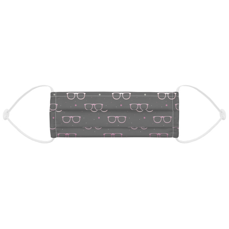 Fairy specs custom made face mask for opticians with eyeglasses pattern